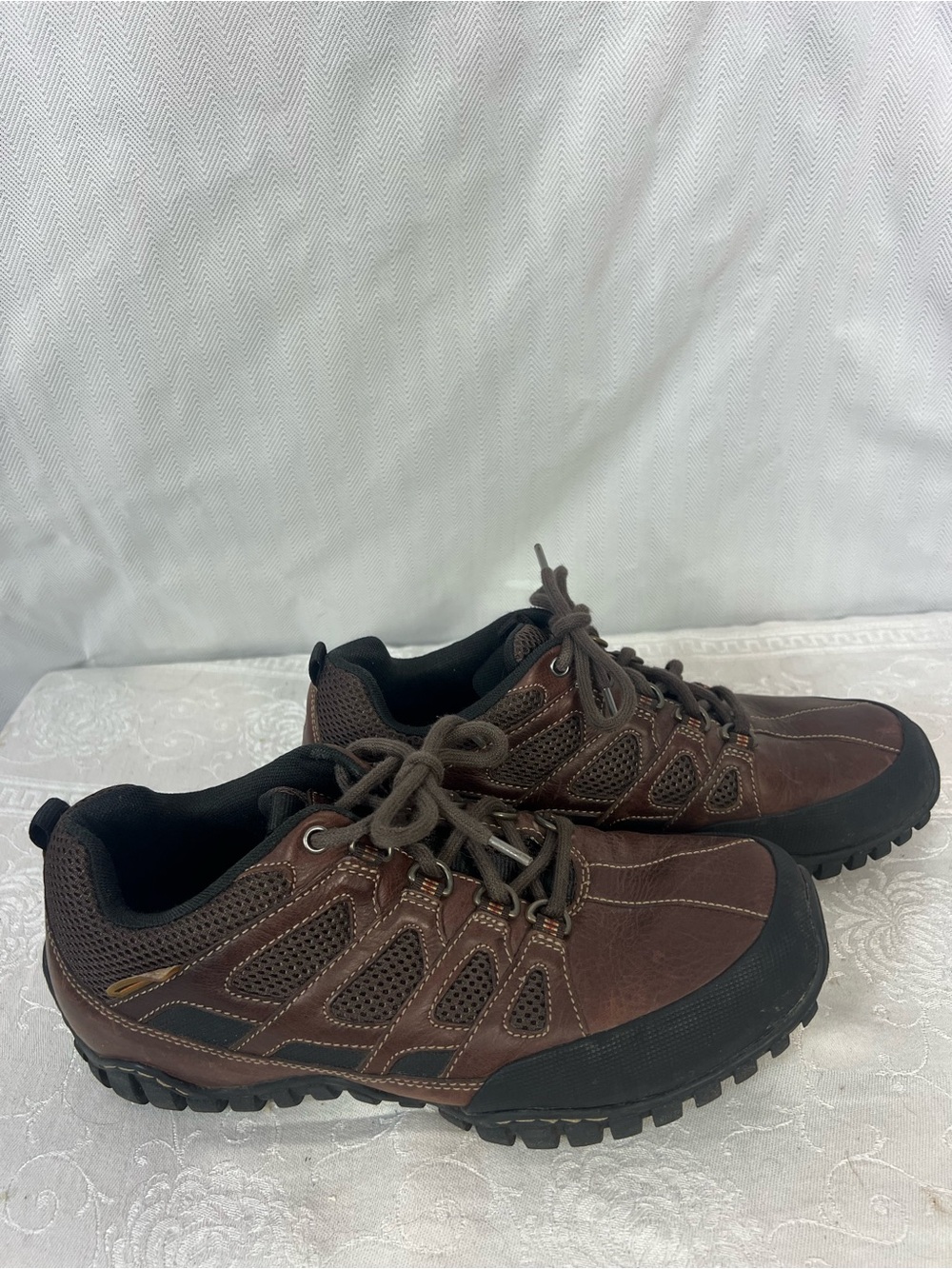 Rockport Rock Cove Walking Shoes Brown Leather Low Cut Cushioned Footbed 8W๐ - Picture 6 of 8